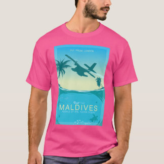 T-shirt Visite De Voyage Rétro Aux Maldives - Perles De L'