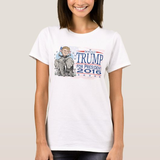 T-shirt Visite d'éléphant de GOP d'atout (Devant)