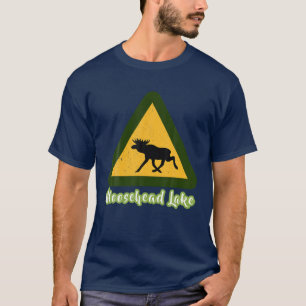 T-shirt Visite en détresse Maine Moosehead Lake Moose Cros