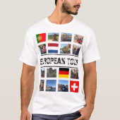 T-shirt Visite européenne customisée (Devant)