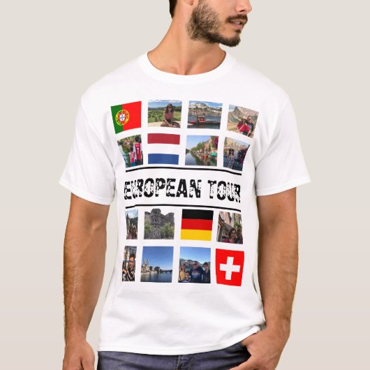 T-shirt Visite européenne customisée (Devant)
