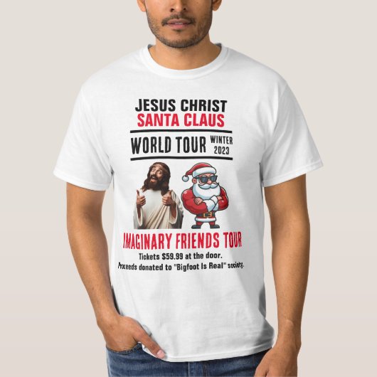 T-shirt Visite Offensive de Jésus et Père Noël Imaginary F (Devant)