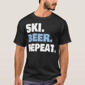T-SHIRT VISITE SKIABLE SKI BIÈRE AIVER DON POUR HOMMES (Devant)