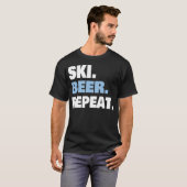 T-SHIRT VISITE SKIABLE SKI BIÈRE AIVER DON POUR HOMMES (Devant entier)