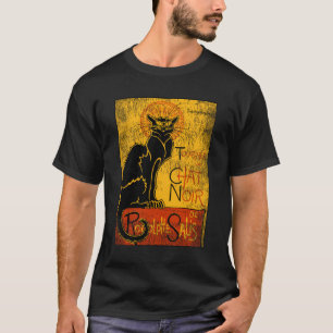T-shirt Visite vintage Du Conversation Noir Cadeau Chat No
