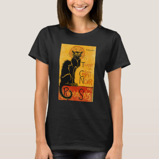 T-shirt Visite vintage du Conversation Noir Chat noir pour