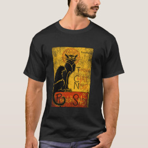 T-shirt Visite vintage du Conversation Noir Chat noir pour
