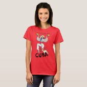 T-shirt Visiter Cuba Girl (Devant entier)
