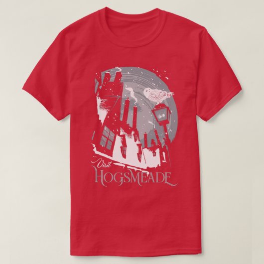 T-shirt Visiter Hogsmeade gris (Design devant)