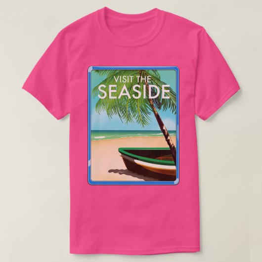 T-shirt Visiter le bord de mer (Design devant)