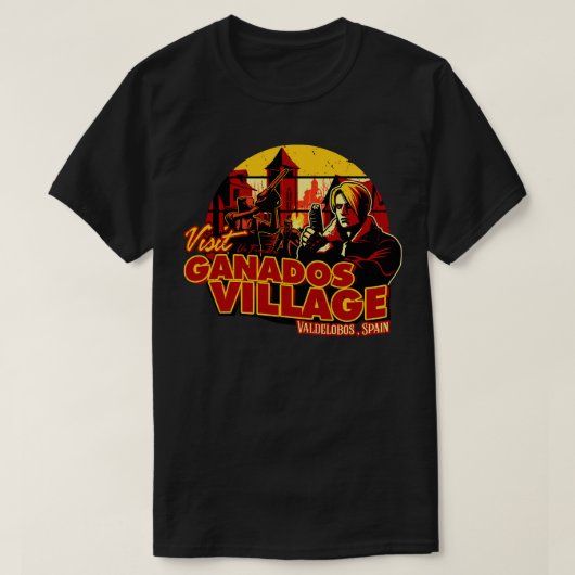 T-shirt Visiter le village (Design devant)