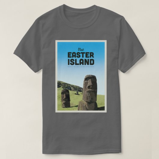 T-shirt Visiter l'île de Pâques (Design devant)