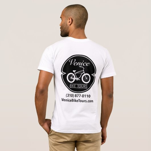 T-shirt Visites de vélo de Venise (Dos entier)