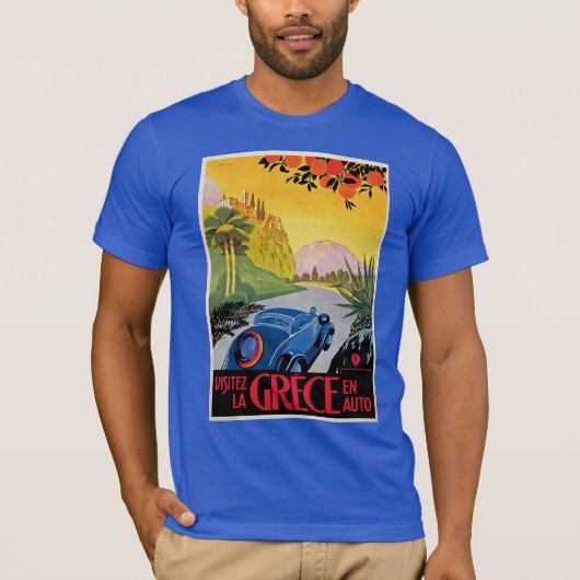 T-shirt Visitez La Grece en Auto (Devant)