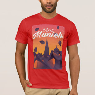 T-shirt Visitez l'affiche de voyage de Munich Allemagne