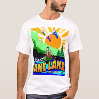 T-shirt Visitez le lac Fake