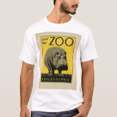 T-shirt Visitez le zoo de Philadelphie, Hippo - Ancien pos (Devant)