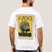 T-shirt Visitez le zoo de Philadelphie, Hippo - Ancien pos (Dos)