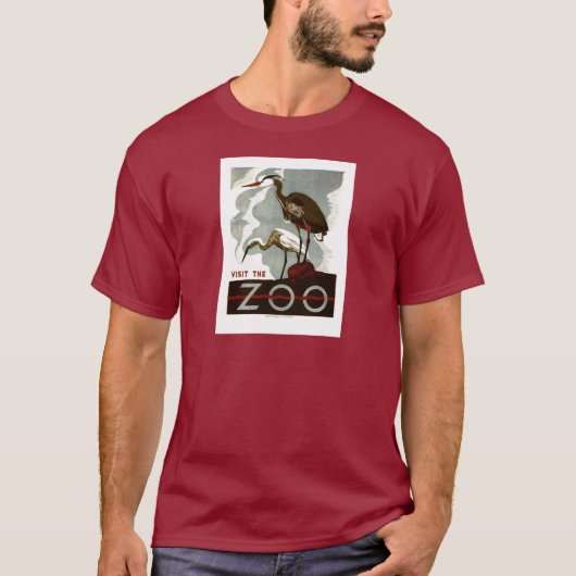 T-shirt Visitez le zoo - l'affiche de WPA - (Devant)
