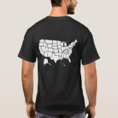 T-shirt Visitez Tous Les 50 Etats Etats Etats-Unis Carte 2 (Dos)