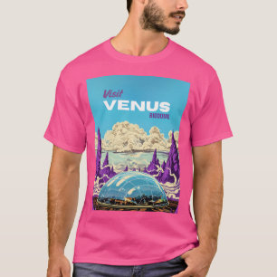 T-shirt Visitez Venus - Sci-Fi Retro Affiche de voyage