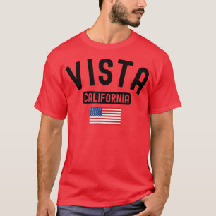 T-shirt Vista California USA Flag Vintage Cali Bear San Di