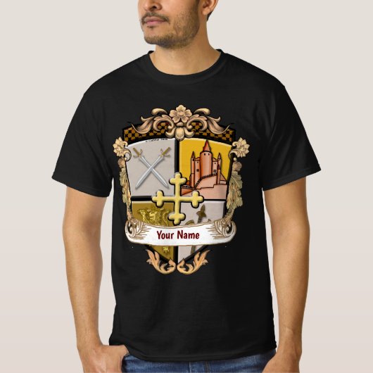 T-shirt Vista Cross Shield Surname (Devant)