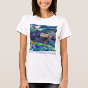 T-shirt Visualisation Des Vents Mondiaux.