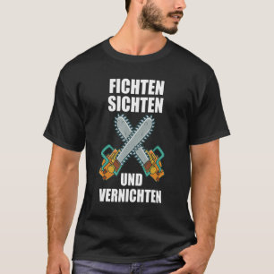 T-shirt Visualisation Et Destruction De L'Épinette Bois De