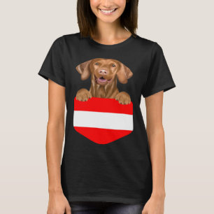T-shirt Viszla Autrichien Drapeau Chien Dans La Poche