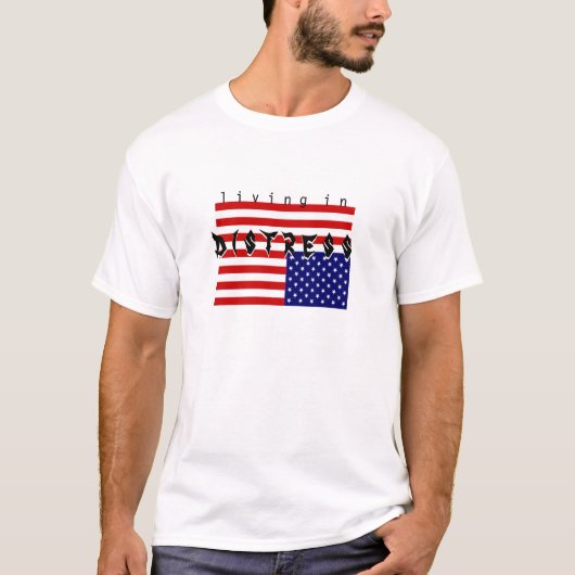 T-shirt vit - - détresse (Devant)