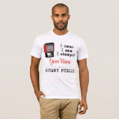 T-shirt Vit Le Timbre Publique Notaire Éteint Customisé (Devant entier)