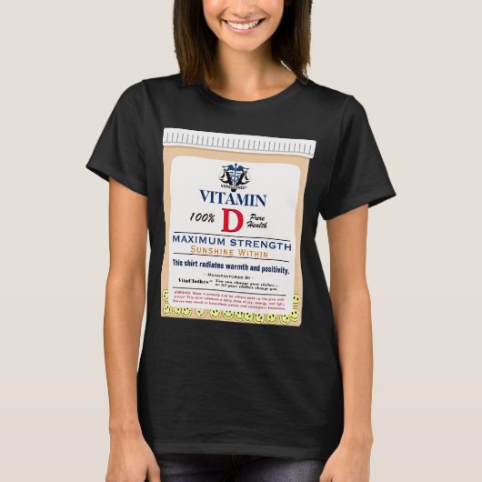T-shirt Vitamin D Sunshine Within Inspirational Positivity (Devant)