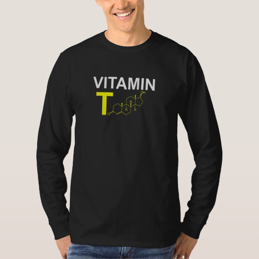 T-shirt Vitamine T Testostérone Bodybuilding Poids (Devant)