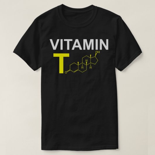 T-shirt Vitamine T Testostérone Bodybuilding Poids (Design devant)