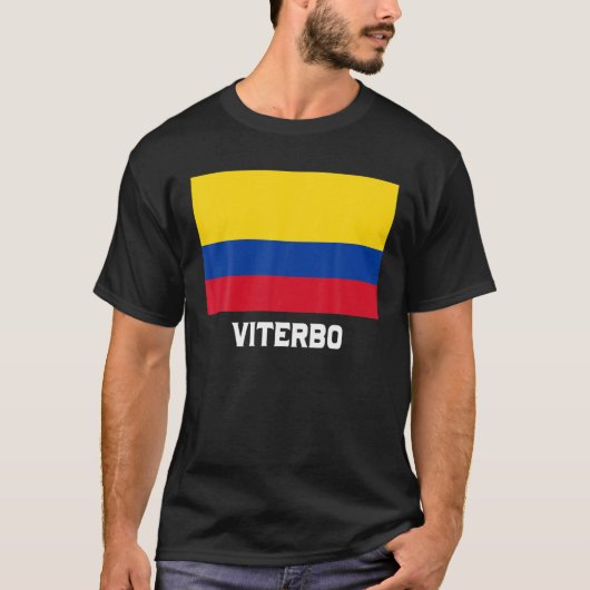 T-shirt Viterbo Colombia Flag Emblem Escudo Bandera Crest (Devant)