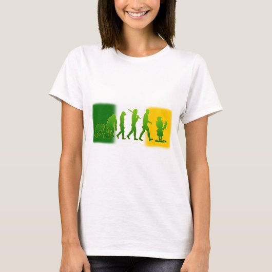 T-shirt Vitesse irlandaise d'évolution de lutin de drapeau (Devant)