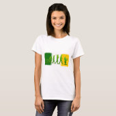 T-shirt Vitesse irlandaise d'évolution de lutin de drapeau (Devant entier)
