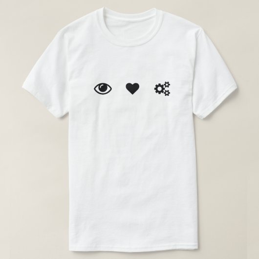 T-shirt Vitesses de coeur d'oeil (Design devant)
