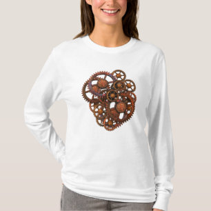 T-shirt Vitesses rouillées en métal de Steampunk avec de