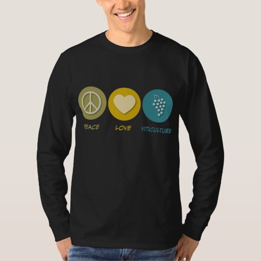 T-shirt Viticulture d'amour de paix (Devant)