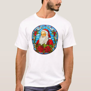 T-shirt Vitrail Père Noël ornement de Noël-676793