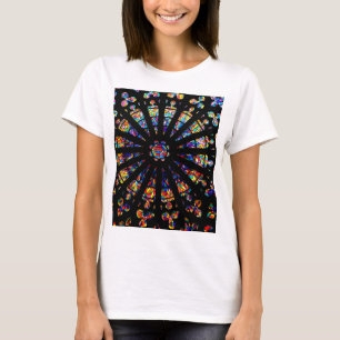 T-shirt vitraux de l'église couleurs