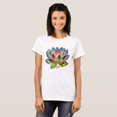 T-shirt Vitraux Fleur de Lotus Colorée (Devant entier)