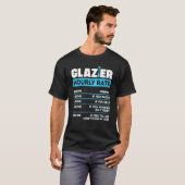 T-shirt Vitre Glazier Fitter Glazier Taux horaire (Devant entier)