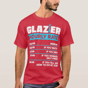 T-shirt Vitre Glazier Fitter Glazier Taux horaire