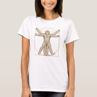 T-shirt Vitruvian Sasquatch – Bigfoot Cryptid Art Shirt