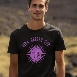 T-shirt Viva Cristo Rey Catholique Cristeros Cadeau