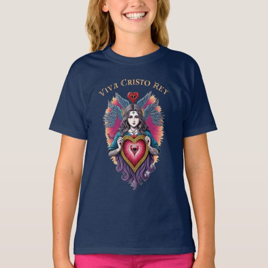 T-shirt Viva Cristo Rey Sacred Heart (Devant)