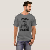 T-shirt Viva La Evolución Funny Chimpanzé Evolution Scien (Devant entier)